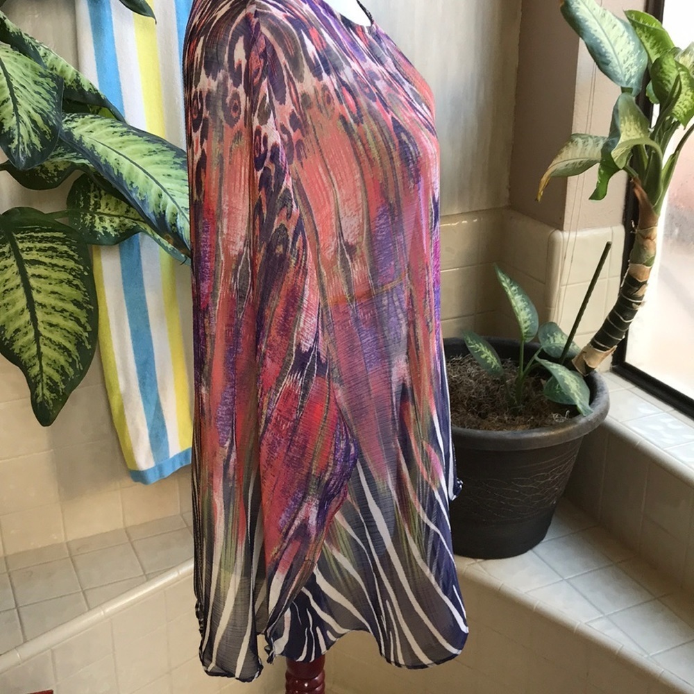 Chico's Layering Tunic With Bottom Zebra Stripes - image 2